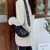 Leather Crossbody Bags for Women Casual Ring Zipper Handbags and Purses