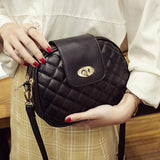 Diamond Lattice Shoulder Messenger Crossbody Bag