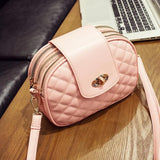 Diamond Lattice Shoulder Messenger Crossbody Bag