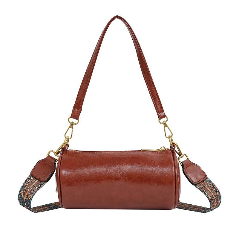Retro Totes Oil Wax Skin Bag for Women Vintage Handbag
