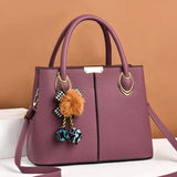 Women Leather Handbag Crossbody Shoulder Bag Messenger Tote with Purse Pocket