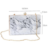Marble Print Acrylic Bag Lady Single Room Messenger Bag