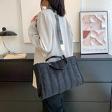 Large Capacity Women Shoulder Handbag Solid Soft Portable for Travel