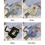 Harajuku Crossbody Bags Solid Female Messenger Bags Multi-pockets