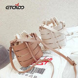 Women Vintage Shoulder Bag High Quality Leather Totes Handbags Bucket Bag