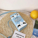 Banana Milk Box Crossbody Purse Bag for Girls