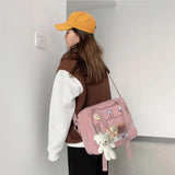 Japanese Satchel Pendant Badges Ita Bag for High School Girl