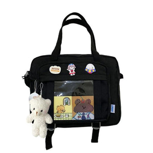 Japanese Satchel Pendant Badges Ita Bag for High School Girl