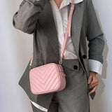 Sequins Ladies Shoulder Bag Chain Square Camera Bag