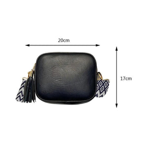 Small Square Satchel Tassel Handbags PU Leather Solid Casual Shopping