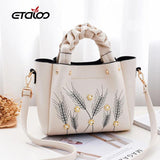 Women Oil Wax Leather Handbags High Shoulder Bags Ladies Handbags