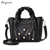 Women Oil Wax Leather Handbags High Shoulder Bags Ladies Handbags