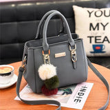 Women's PU Leather Messenger Shoulder Bag Solid Color