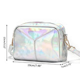 Leather Holographic Shoulder Bag Evening Handbag