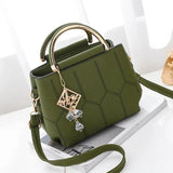 Embroidery Line Shoulder Crossbody Bag