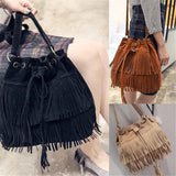Retro Suede Fringe Women Messenger Bags Tassel Shoulder Handbags