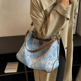 Denim Shoulder Bags Women Large Capacity Crossbody Bucket Bag