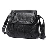 Small WomenSoft Washed PU Leather Crossbody Bag Female Handbag Purse