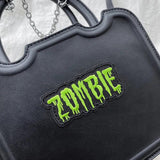 Zombie Punk Shoulder Crossbody Bag Messenger Handbag Women Girl Chain PU Bags