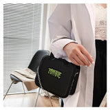 Zombie Punk Shoulder Crossbody Bag Messenger Handbag Women Girl Chain PU Bags