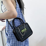 Zombie Punk Shoulder Crossbody Bag Messenger Handbag Women Girl Chain PU Bags