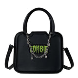 Zombie Punk Shoulder Crossbody Bag Messenger Handbag Women Girl Chain PU Bags