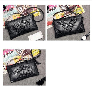 Xiaofang Ladies Leather Messenger Bag Solid One Shoulder Handbag Wallet