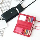 Mini PU Leather Shoulder Bag Mobile Wallet Messenger Bag