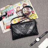 Rivet Shoulder Bag with Zipper for Women Envelope Clutch