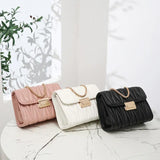 Women's Pink Leather Crossbody Shoulder Bag