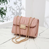 Women's Pink Leather Crossbody Shoulder Bag