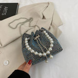 Pearl Handbag Bucket Bag Women's