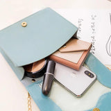 Women Cross Body Bag PVC Transparent Chain Messenger Flap Handbags