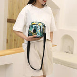 Women's Canvas Chest Tote Bag with 3 Layers
