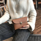 Mini Mortise Lock Shoulder Bag Single Crossbody