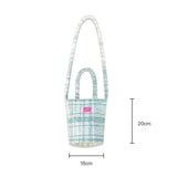 Green Matcha Check Tote Bucket Bag Lady Bags