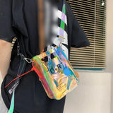 Summer Laser Shoulder Bag for Women Transparent Mobile Phone Bag