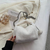 Plush Pillow Bag Women's Bag Large Capacity Female Handbag