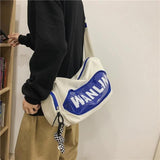Harajuku Techwear Canvas Sling Man Gothic Crossbody Bags Fanny Pack