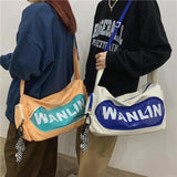Harajuku Techwear Canvas Sling Man Gothic Crossbody Bags Fanny Pack