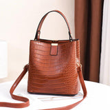 Hot Stone Pattern Bucket Bag Women's Shoulder Handbag