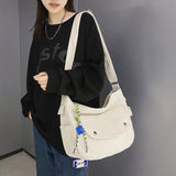 Nylon Crossbody Bag Preppy Style Messenger Bag School Bag