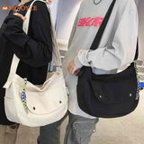 Nylon Crossbody Bag Preppy Style Messenger Bag School Bag