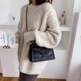 Rivet Chain Crossbody Bag Women Shoulder Messenger Handbag Lady Purse