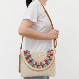Summer Rattan Bag Women's Messenger Straw Beach Tote Purse Clutch Shoulder Bags