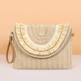 Summer Rattan Bag Women's Messenger Straw Beach Tote Purse Clutch Shoulder Bags