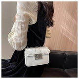 Vintage Lock Women's Bag Lady Box Retro Small Square Shoulder Bag