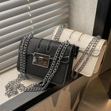 Vintage Lock Women's Bag Lady Box Retro Small Square Shoulder Bag
