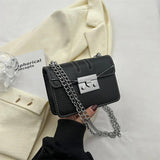 Vintage Lock Women's Bag Lady Box Retro Small Square Shoulder Bag