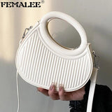 French Women's Leather Tote Bag Handbags Small Shoulder Bags
